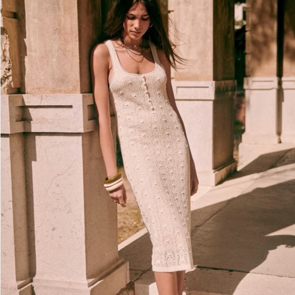 EUC Sézane Salma Dress in Cream - size M